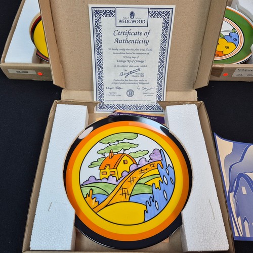 731 - Collection of Eight World of Clarice Cliff Decorative Collectors Plates by Wedgwood all Boxed with C... 