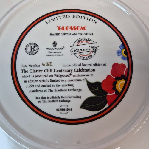 729 - Clarice Cliff Centenary Blossom Limited Editon Plate by Wedgwood in Box with Certificate of Authenti... 