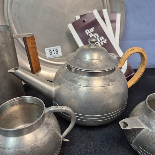 818 - Vintage Selangor Pewter Tea Set etc.