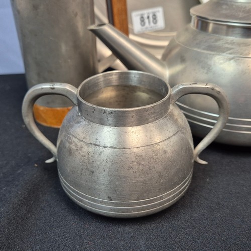 818 - Vintage Selangor Pewter Tea Set etc.