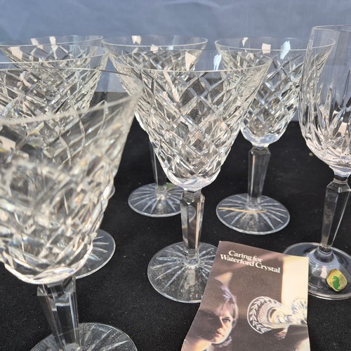 797 - Set of Six Waterford Crystal Tyrone Water Goblets together with a Pair of Waterford Crystal Red Wine... 