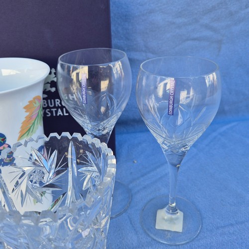 726 - Mixed Lot to include Crystal Glassware by Edinburgh Crystal and others together with Two Pieces of R... 