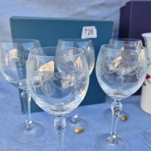 726 - Mixed Lot to include Crystal Glassware by Edinburgh Crystal and others together with Two Pieces of R... 