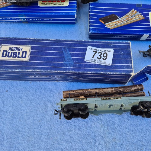 739 - Collection of Hornby Dublo and similar OO Gauge Trains & Track together with a Meccano Power Control... 