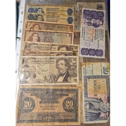 10A - 2x albums containing a large qty of vintage world banknotes