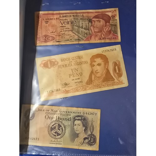 10A - 2x albums containing a large qty of vintage world banknotes