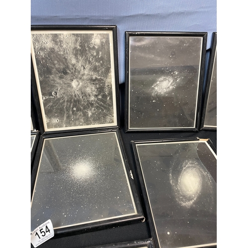 154 - Collection of Vintage Astrophotography Prints in Matching Frames