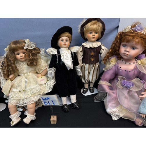 611 - Collection of  Good Quality Vintage Dolls