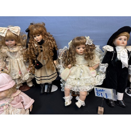 611 - Collection of  Good Quality Vintage Dolls