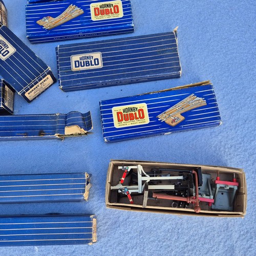 740 - Large Collection of Hornby Dublo and some Tri Ang OO Gauge Trains, Track and Scenery. Mostly Mint an... 