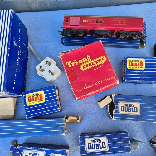 740 - Large Collection of Hornby Dublo and some Tri Ang OO Gauge Trains, Track and Scenery. Mostly Mint an... 