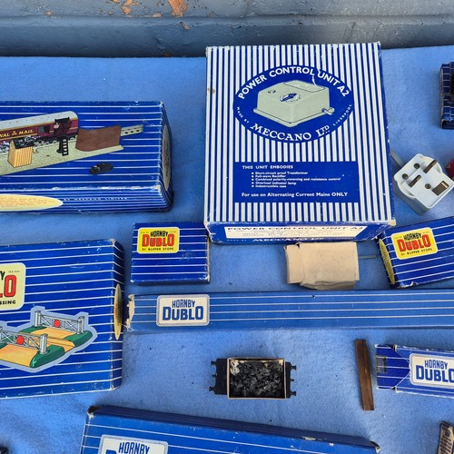 740 - Large Collection of Hornby Dublo and some Tri Ang OO Gauge Trains, Track and Scenery. Mostly Mint an... 