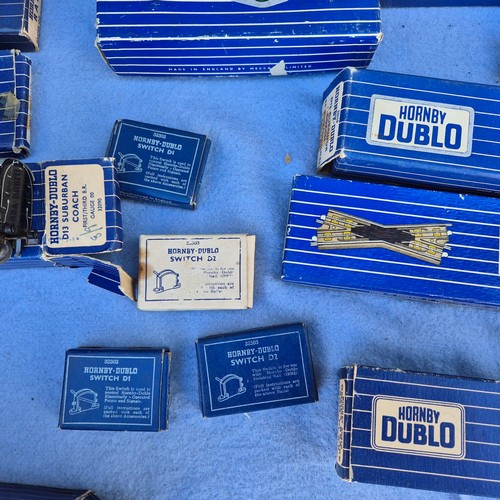 740 - Large Collection of Hornby Dublo and some Tri Ang OO Gauge Trains, Track and Scenery. Mostly Mint an... 