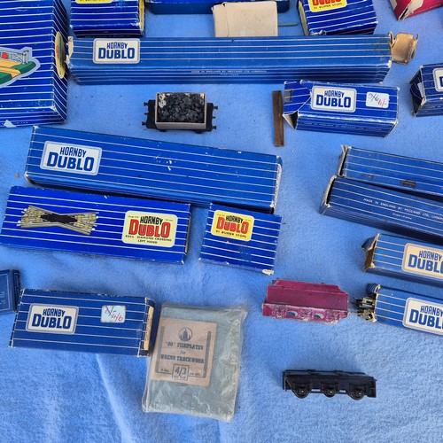 740 - Large Collection of Hornby Dublo and some Tri Ang OO Gauge Trains, Track and Scenery. Mostly Mint an... 