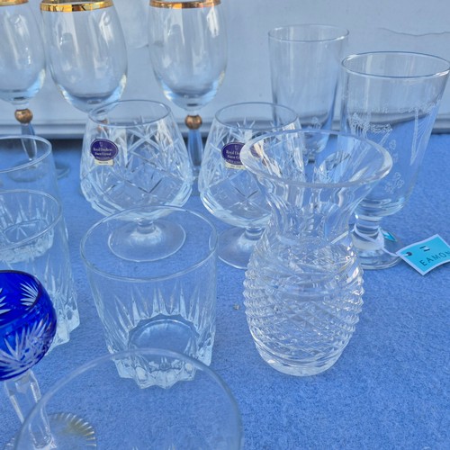 776 - Collection of Good Quality Crystal including coloured Crystal Liqueur Glasses etc