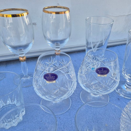 776 - Collection of Good Quality Crystal including coloured Crystal Liqueur Glasses etc