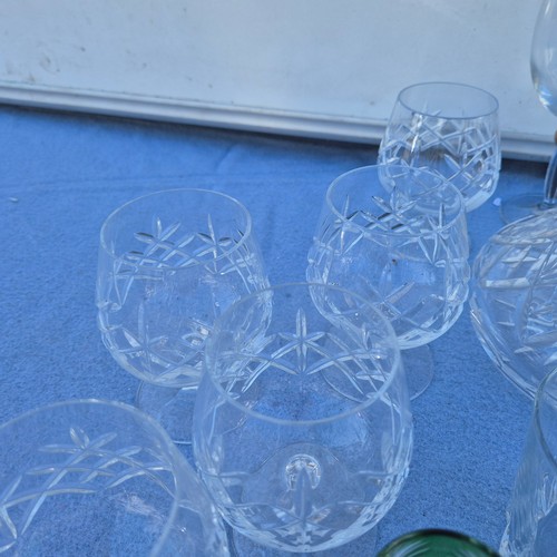 776 - Collection of Good Quality Crystal including coloured Crystal Liqueur Glasses etc