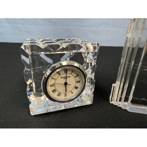 181 - Two Waterford Crystal Clocks (tallest being 11cm)