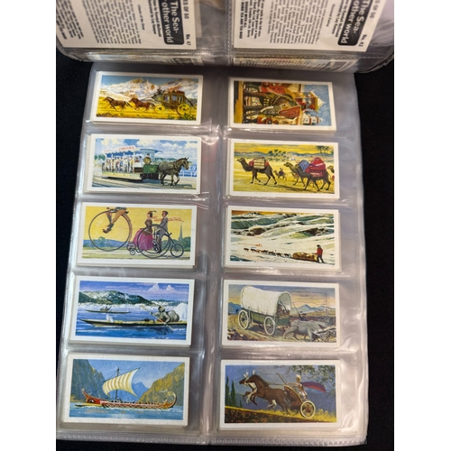 396B - Four Leather Collectors Card Albums containing Approx 50 Complete Sets of Brooke Bonds Tea Cards inc... 