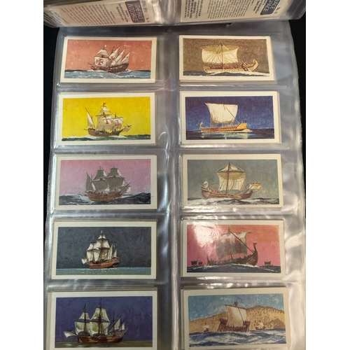 396B - Four Leather Collectors Card Albums containing Approx 50 Complete Sets of Brooke Bonds Tea Cards inc... 