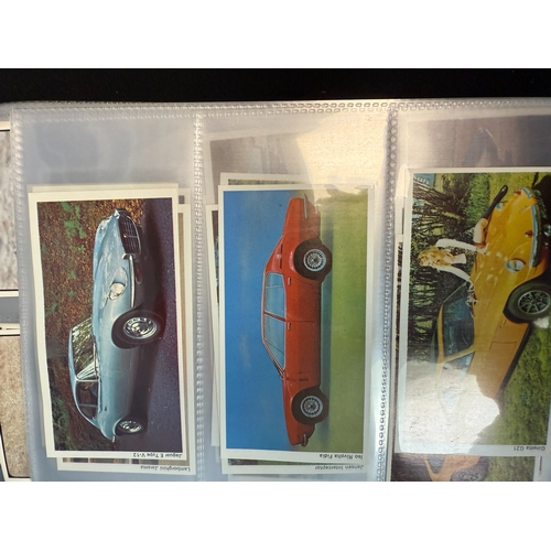 396C - An Album Containing Various Car Themed Collectors Cards, approx 12 Complete Sets including Biscuit C... 