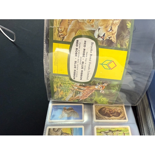 396D - Two Albums containing Brooke Bond Tea Card Complete Sets- Wildlife Themed, mostly some including Alb... 