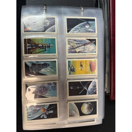 396E - Three Albums Containing Various Complete Brooke Bond Tea Card Sets including Space Themed Cards . Ap... 