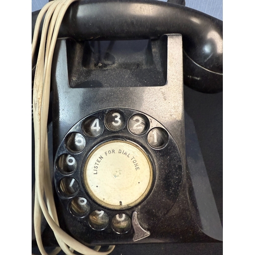 446 - Vintage Black Bakelite Telephone