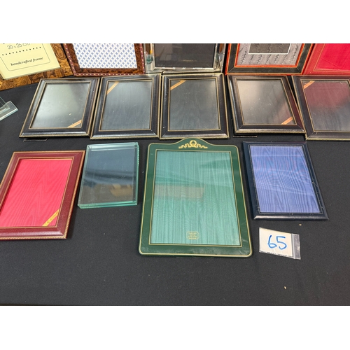 65 - Shelf of Very Good Quality Photo Frames including an example with 22ct Gold Enamel, Dorvilliers of P... 