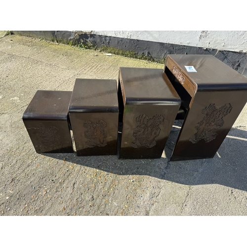 760 - Set of Chinese Hardwood Nesting Tables