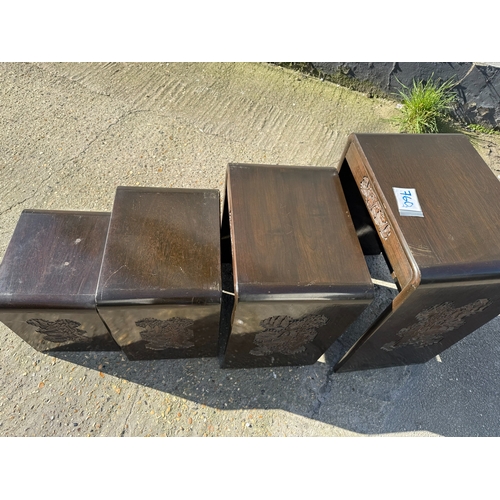 760 - Set of Chinese Hardwood Nesting Tables