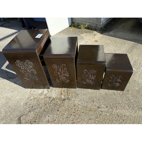 760 - Set of Chinese Hardwood Nesting Tables