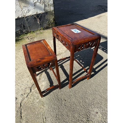 760A - Pair of Chinese Hardwood Nesting Tables