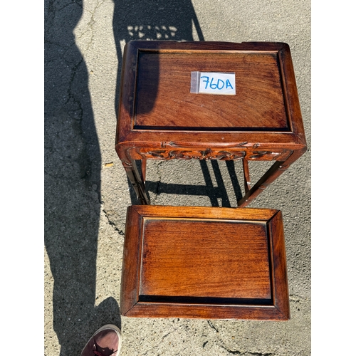 760A - Pair of Chinese Hardwood Nesting Tables