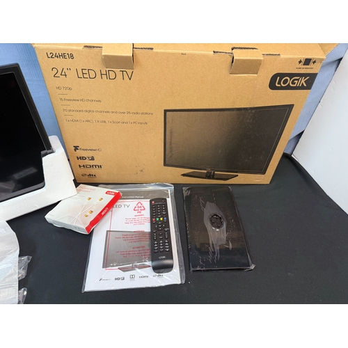 954 - Boxed Logic 24” LED Television w/Remote