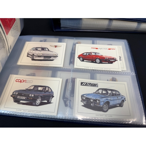 396M - Two Albums containing Various Complete Sets of Golden Era Car Collectors Cards