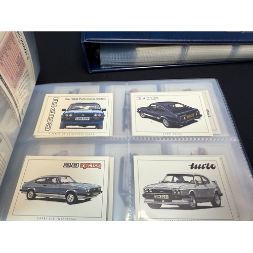 396M - Two Albums containing Various Complete Sets of Golden Era Car Collectors Cards