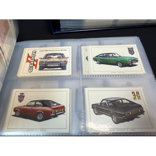 396M - Two Albums containing Various Complete Sets of Golden Era Car Collectors Cards