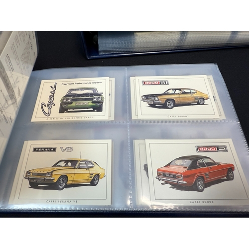 396M - Two Albums containing Various Complete Sets of Golden Era Car Collectors Cards