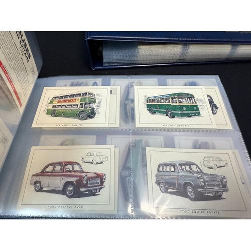 396M - Two Albums containing Various Complete Sets of Golden Era Car Collectors Cards