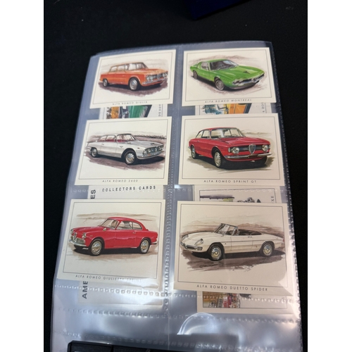 396M - Two Albums containing Various Complete Sets of Golden Era Car Collectors Cards