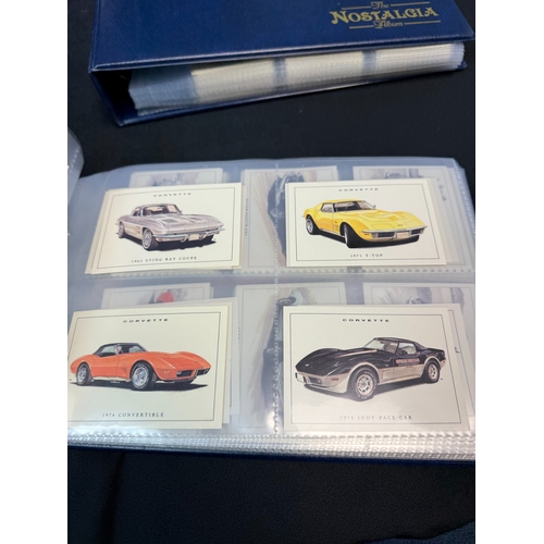 396M - Two Albums containing Various Complete Sets of Golden Era Car Collectors Cards