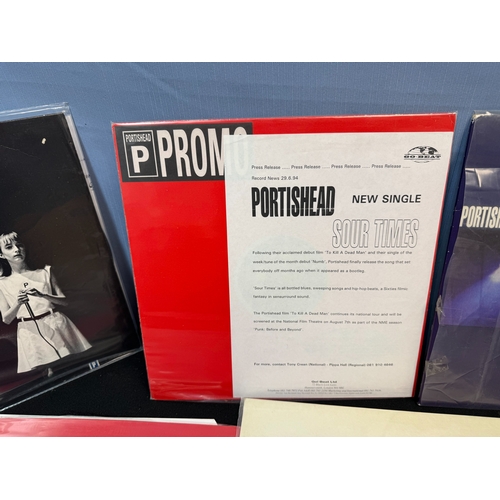 600B - Vinyl Records: A Collection of original Portishead Records to include Press Copies