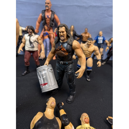 836 - A Large Collection of Vintage 1990s Onwards Wrestling Figures