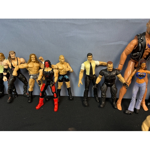 836 - A Large Collection of Vintage 1990s Onwards Wrestling Figures