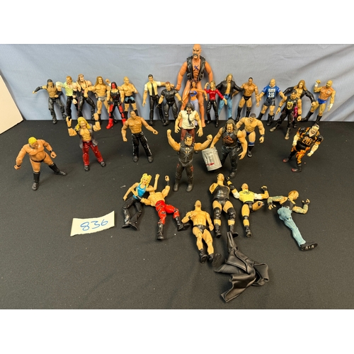 836 - A Large Collection of Vintage 1990s Onwards Wrestling Figures