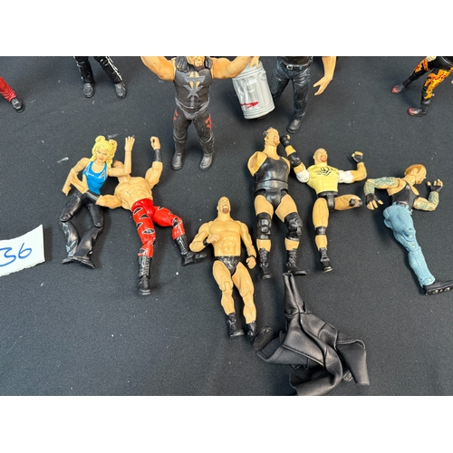 836 - A Large Collection of Vintage 1990s Onwards Wrestling Figures