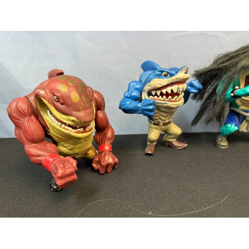 836A - Collection of Five Vintage 1994 Mattel Street Shark Action Figures