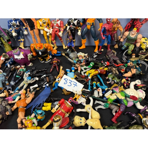 837 - A Large Lot of Vintage 1990s Action Figures incl. Toy Story, NBA, Power Rangers, Small Soldiers plus... 