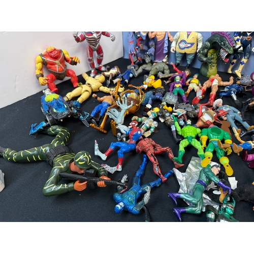 837 - A Large Lot of Vintage 1990s Action Figures incl. Toy Story, NBA, Power Rangers, Small Soldiers plus... 